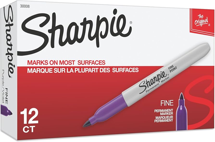 Sharpie Permanent Markers Fine Violet Cj. 12
