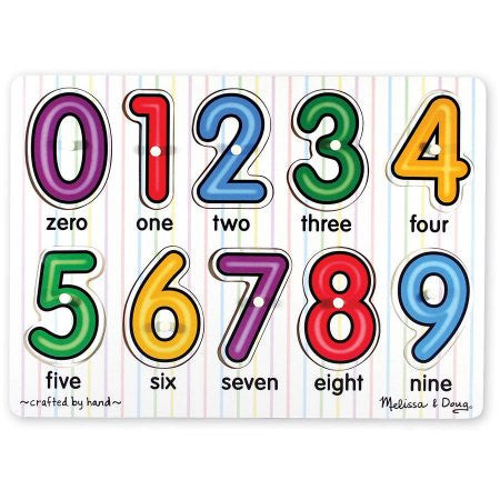 SEE-INSIDE NUMBERS PEG PUZZLE WOOD