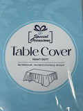 RECTANGLE LIGHT BLUE TABLE COVER 54X108IN