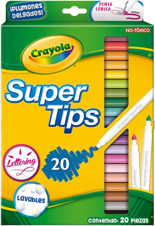 MARKERS SUPERTIPS 20-COLORS WASHABLE