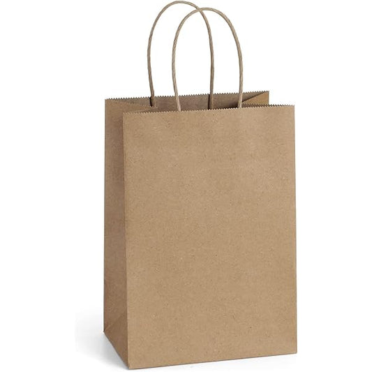 GIFT BAGS BROWN 6PCS