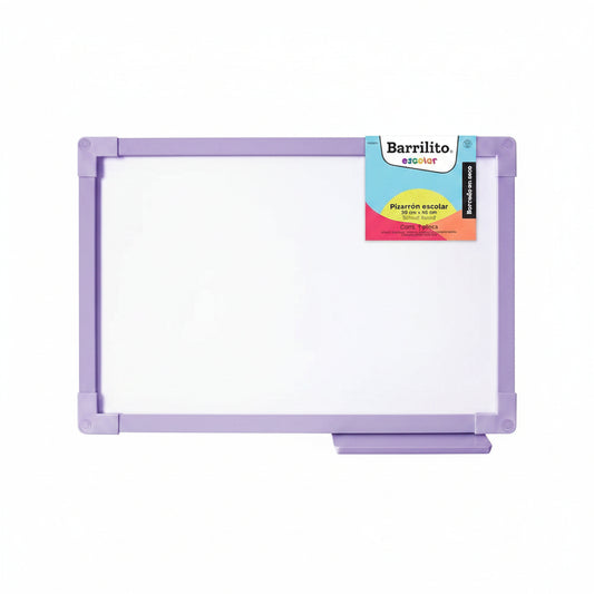 PIZARRA BLANCA 12X16 BORDE LILA