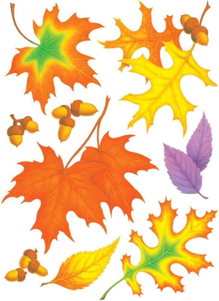 Window Clings Fall Leaves