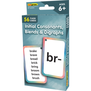 INITIAL CONSONANTS, BLENDS & DIGRAPHS FLASH CARDS