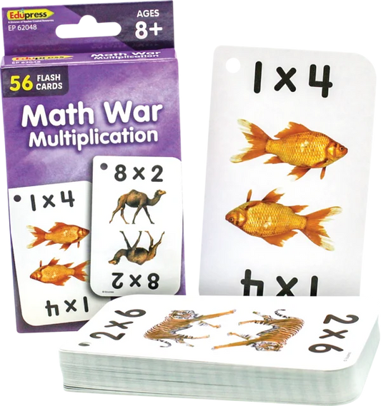 MATH WAR MULTIPLICATION FLASH CARDS 56PCS