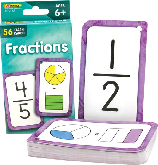 FRACTIONS FLASH CARDS 56PCS