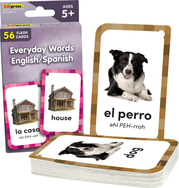 EVERYDAY WORDS ENGLISH/SPANISH FLASH CARDS
