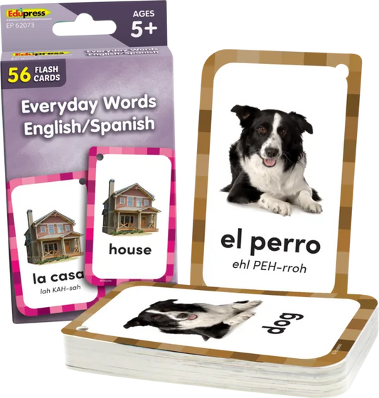 EVERYDAY WORDS ENGLISH/SPANISH FLASH CARDS
