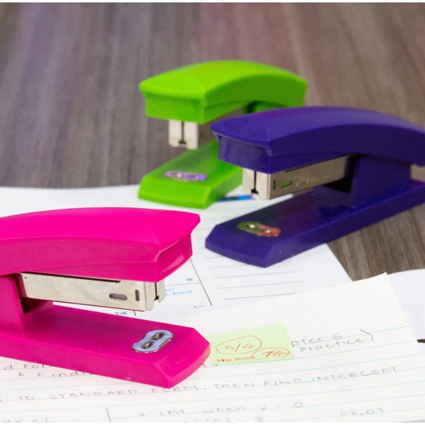 BRIGHT COLOR STANDARD (26/6) STAPLER W/50 STAPLES