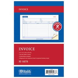INVOICE 2 PART CARBONLESS 5-9/16" X 8-7/16" 50 SET
