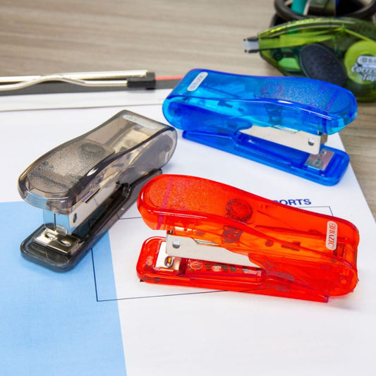 STANDARD STAPLER TRANSPARENT 26/6 STAPLES