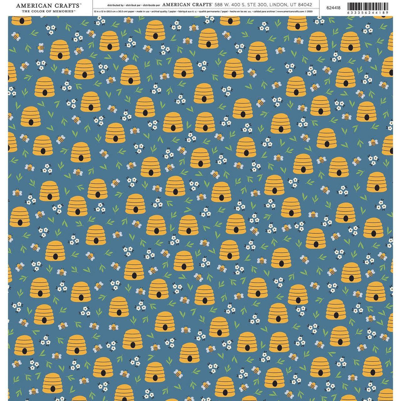 BEEHIVE PATTERNED PAPER SINGLE SIDED 12X12