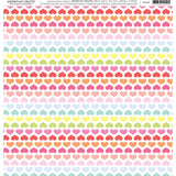 RAINBOW HEART LINES PATTERNED PAPER SINGLE SIDED 1