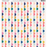 RAINBOW CIRCLES PATTERNED PAPER SINGLE-SIDED 12X12