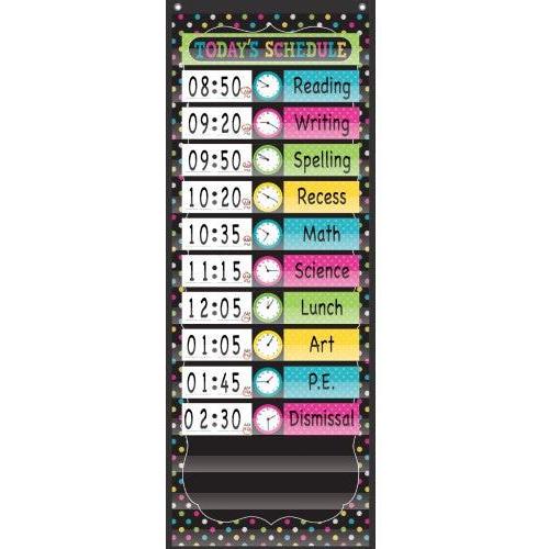 CHALKBOARD BRIGHTS 14 POCKET DAILY SCHEDULE POCKET