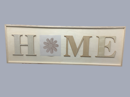 UNFINISHED WOOD INTERCHANGEABLE HOME SIG
