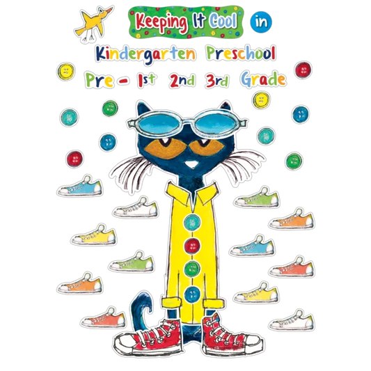 PETE THE CAT KEEPING IT COOL IN BULLETIN BOARD SET 65 PCS