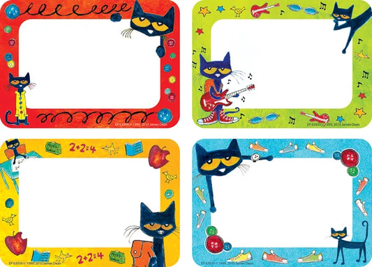 PETE THE CAT NAME TAGS/LABELS - MULTI-PACK 36 PCS