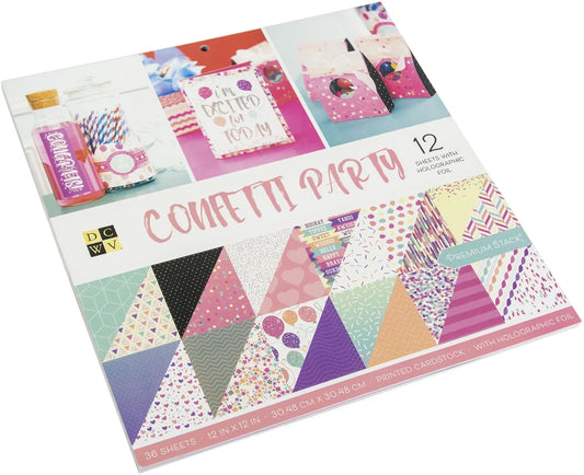Confetti Party Holo Foil Double Side Paper PAD12X1 – imagen 1 - JA Riollano
