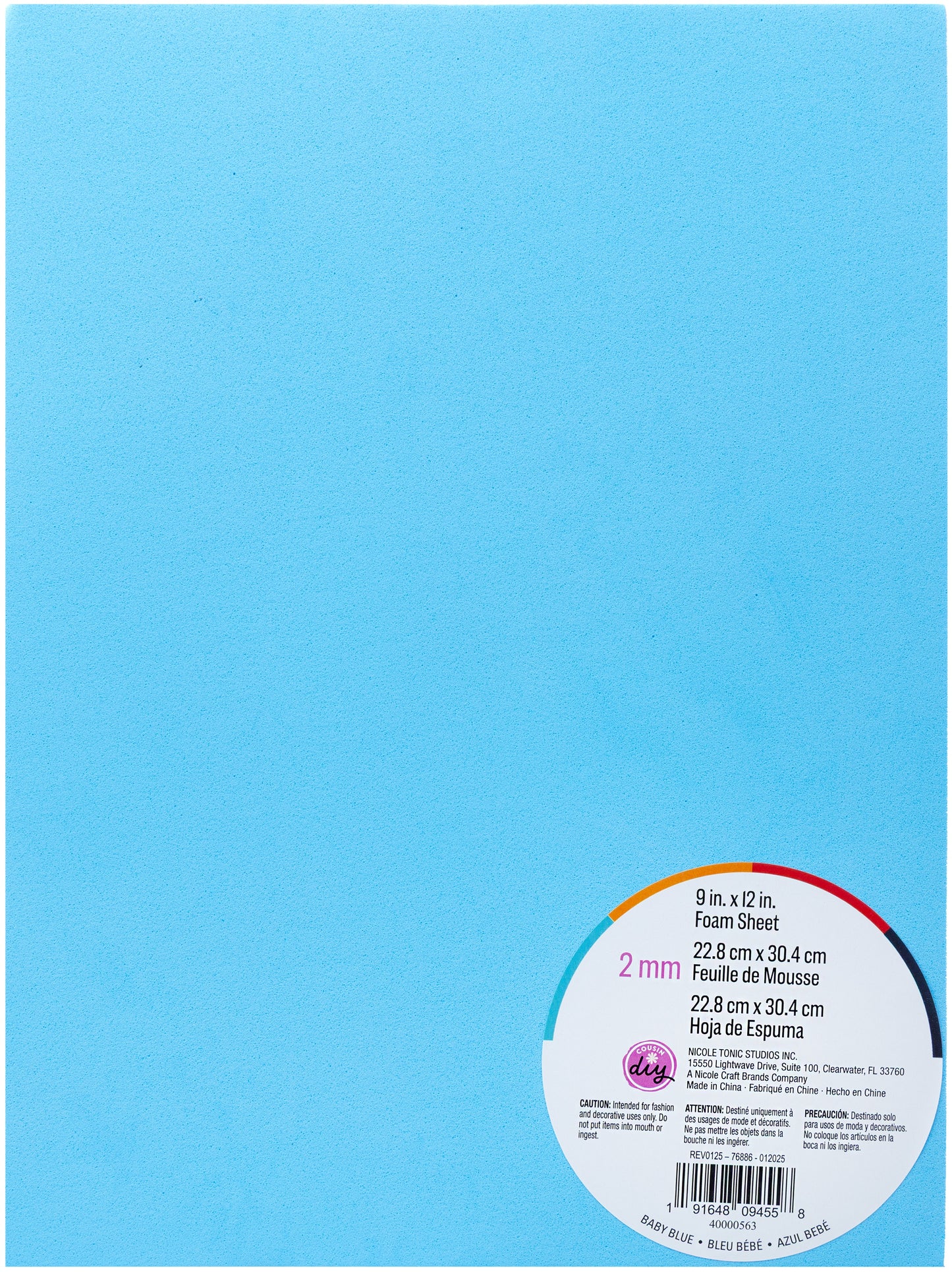 Foam Sheet | Baby Blue | 9"X12"