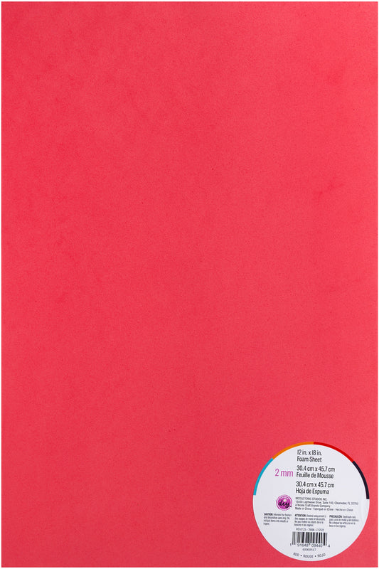 CousinDIY Foam Sheet | Red | 12"X18"
