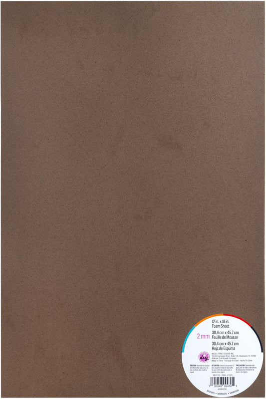 CousinDIY Foam Sheet | Brown | 12"X18