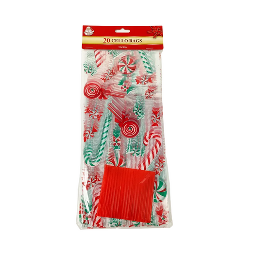 Cello Candy Bags 20ct 11x5IN 2 Astd – imagen 1 - JA Riollano