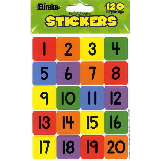 THEME STICKERS NUMBERS 1-20