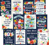 WILDFLOWERS POSITIVE SAYINGS SMALL POSTER PACK