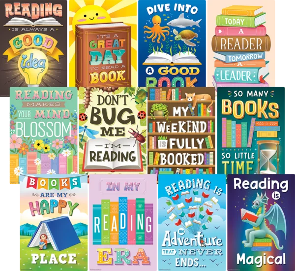 READING IS FUN SMALL POSTER PACK
