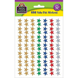 ASSORTED FOIL STARS STICKERS VALUE PACK