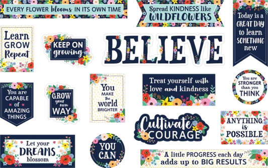 WILDFLOWERS MINI BULLETIN BOARD 16PCS