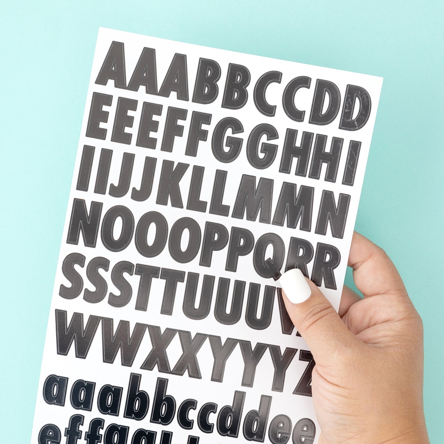 Sticko Alphabet Stickers | Black/Gold/Silver | Futura | 726 pieces