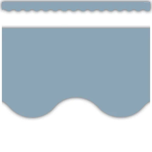 COTTAGE BLUE SCALLOPED BORDER