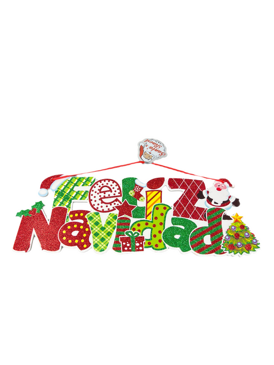 Plaque Feliz Navidad 2 Asstd – imagen 1 - JA Riollano