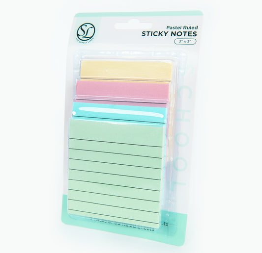 Sticky Note Pad Lined | 3x3 | 4pk