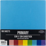 PRIMARY SOLID CARDSTOCK PAPER PAD 12X12