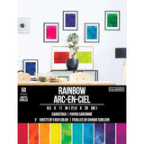 WATERCOLOR RAINBOW PAPER PAD CARDSTOCK 8.5X11 50PG