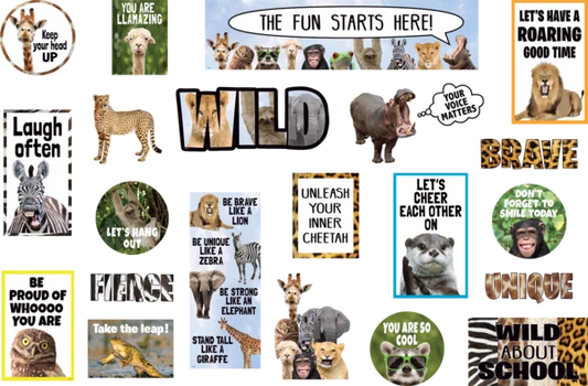 GO WILD ANIMALS MINI BULLETIN BOARD
