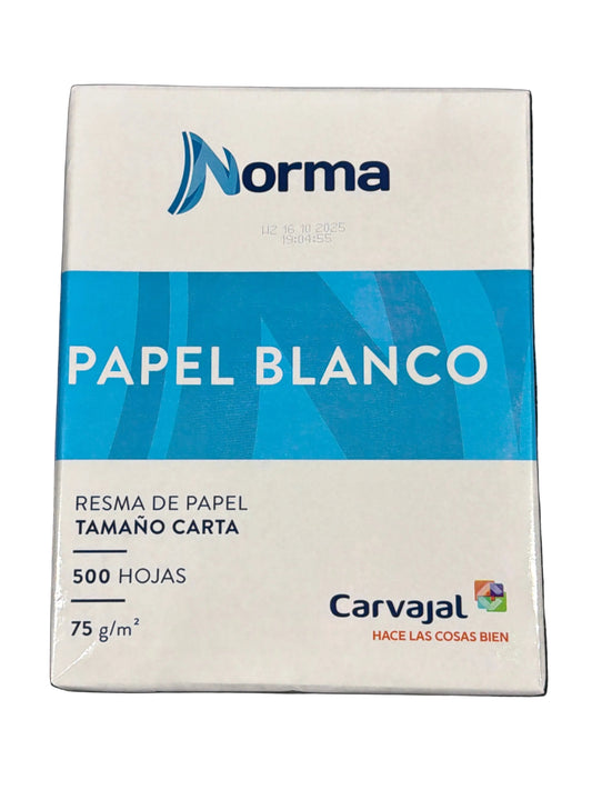 Papel Fotocopia Norma 20LB 8.5" X 11" 95% Brightness