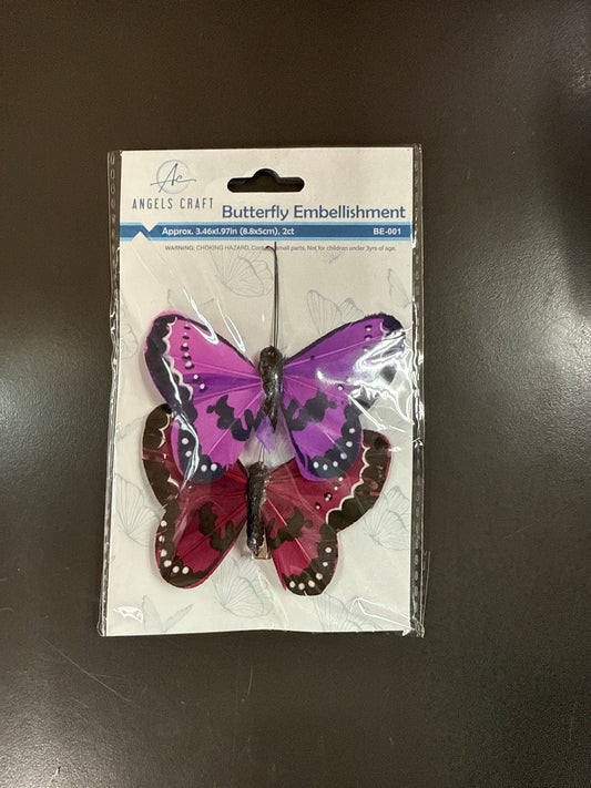 BUTTERFLY EMBELLISHMENT 2PCS