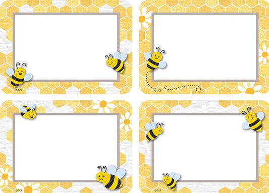 BUZZING BEES NAME TAGS/LABELS - MULTI-PACK