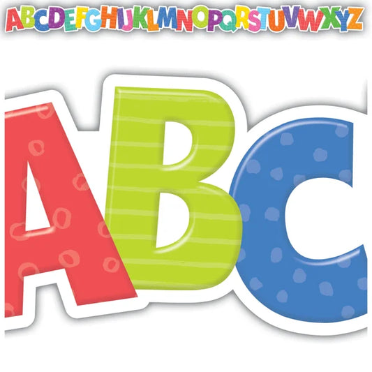 COLORFUL ALPHABET DIE-CUT BORDER TRIM