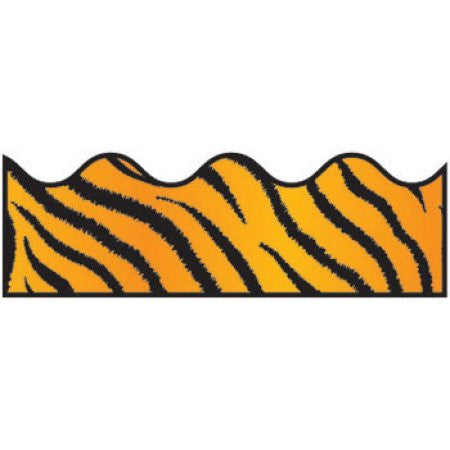 BORDER SCALLOPED TIGER PRINT