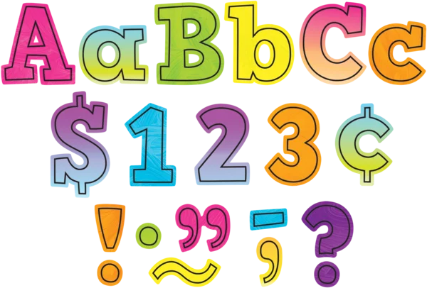 BRIGHTS 4EVER BOLD BLOCK 4" LETTERS COMBO PACK