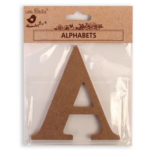 A Little Birdie MDF Alphabets Upper Case | 4" | 1 Pkg