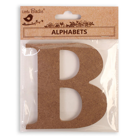 B Little Birdie MDF Alphabets Upper Case | 4" | 1 Pkg