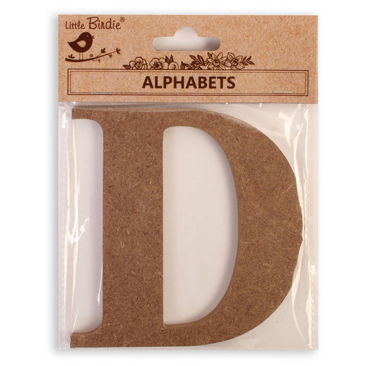 D Little Birdie MDF Alphabets Upper Case | 4" | 1 Pkg