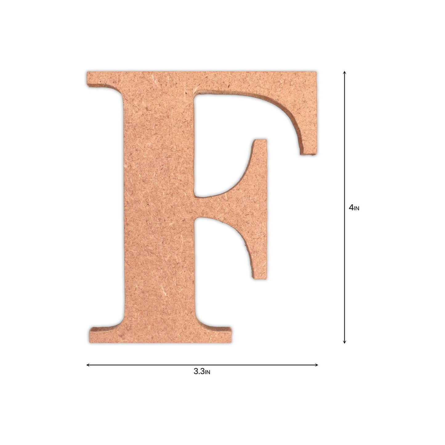 F Little Birdie MDF Alphabets Upper Case| 4" | 1 Pkg