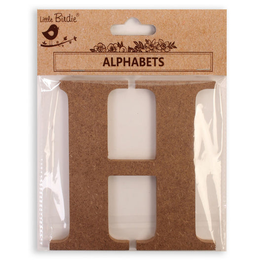 H Little Birdie MDF Alphabets Upper Case | 4" | 1 Pkg